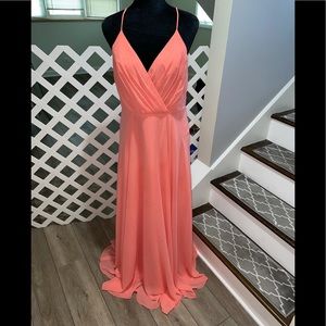 Coral bridesmaid dress